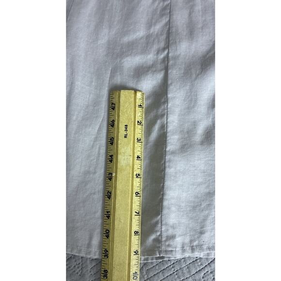 J Jill 100% Lt Gray Linen Sz XL Slvs Maxi Shift Dress Lagen Look Capsule - Picture 9 of 10